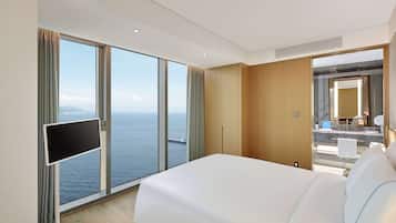 Ropa de cama de alta calidad, edredón y minibar