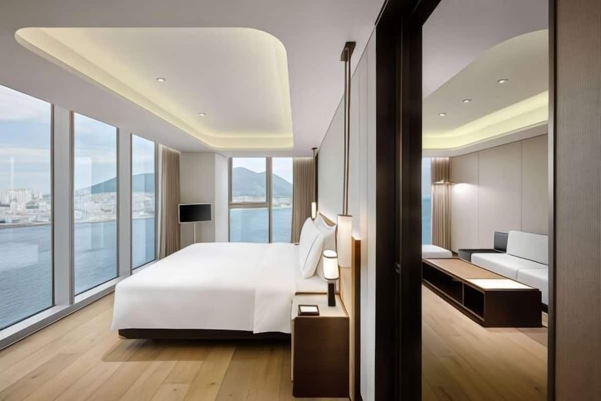 Literie de qualité supérieure, couette en duvet d'oie, minibar