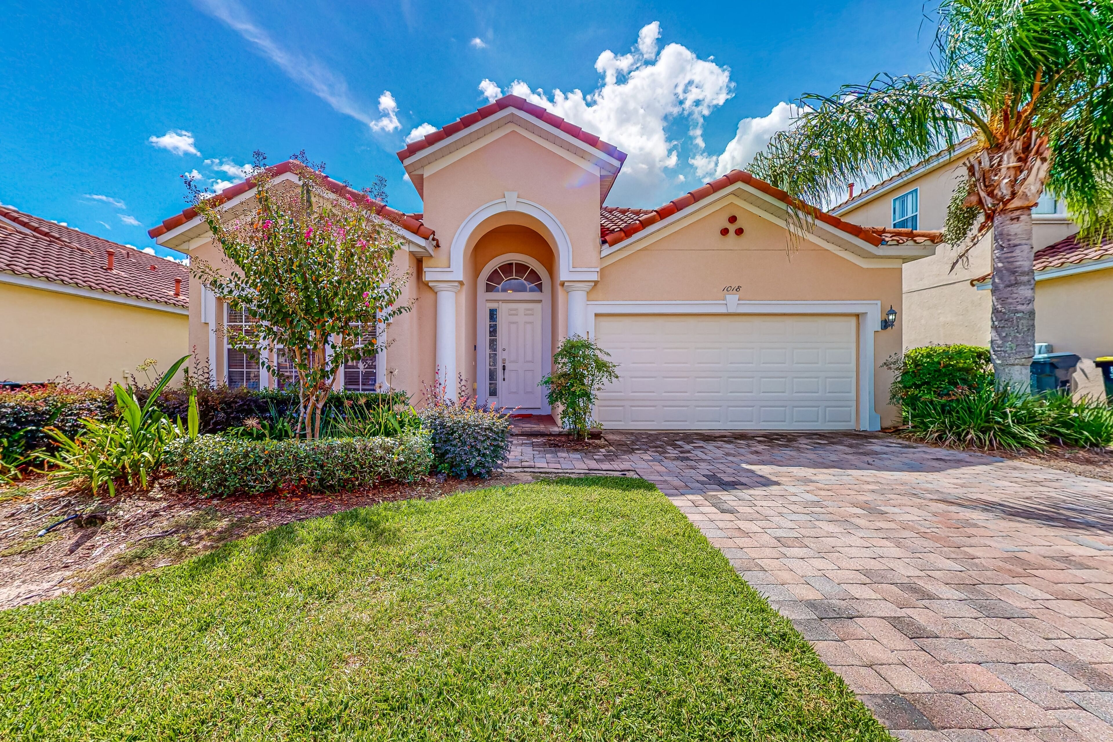 Home in a gated community with private pool, patio, central AC, & W/D