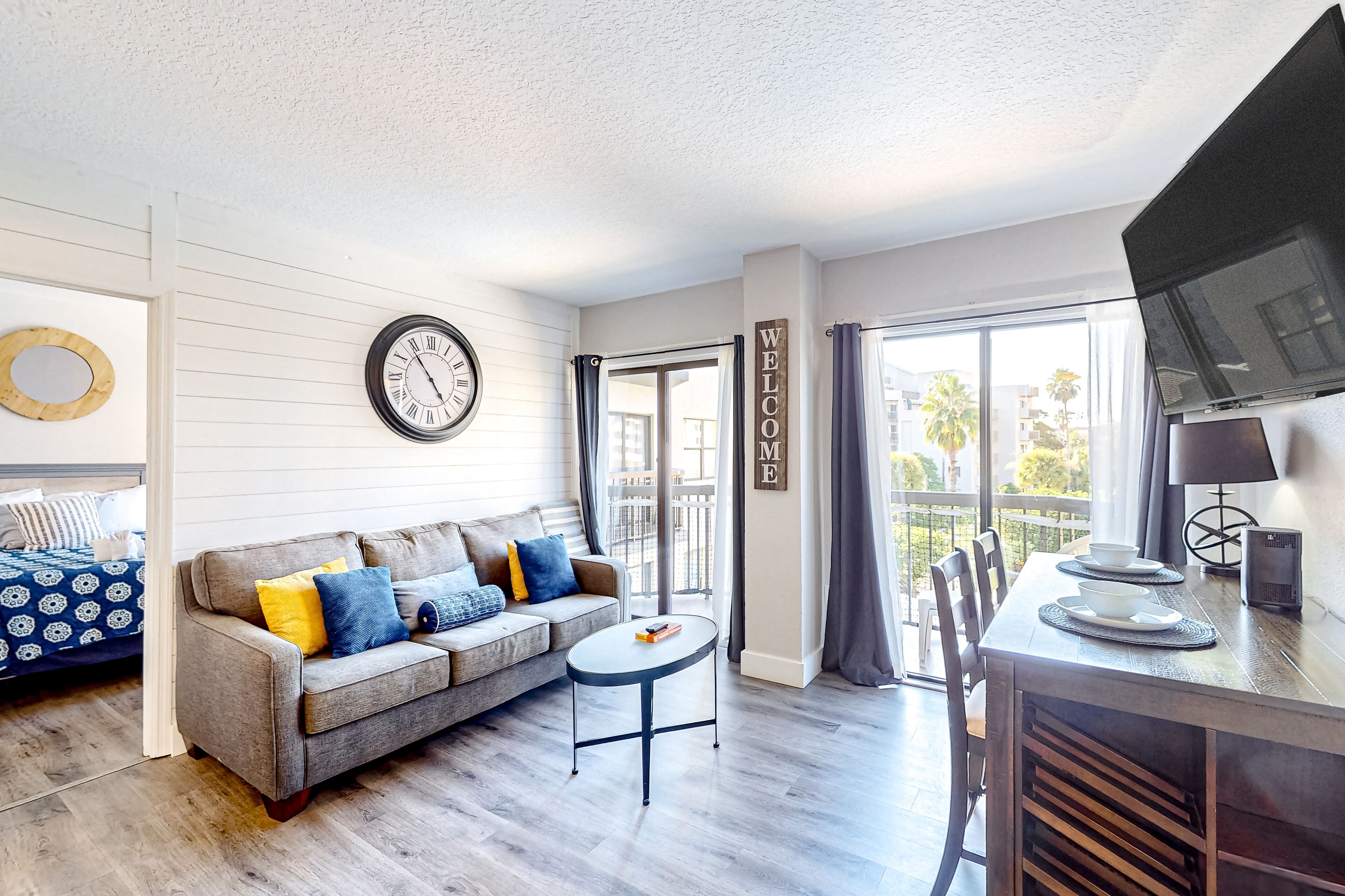 Charming sunlit condo with pool, hot tub, balcony, & game room - close to parks