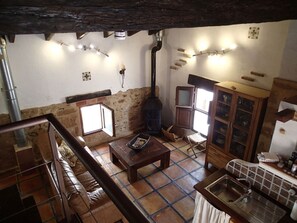 Smart TV, fireplace - NO. 4 - Tosca Stone Elegance: Historic Rooftop Retreat in the Heart of Javea (Xàbia)