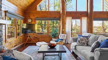 Smart TV, fireplace, video games, table football