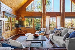 Smart TV, fireplace, video games, table football