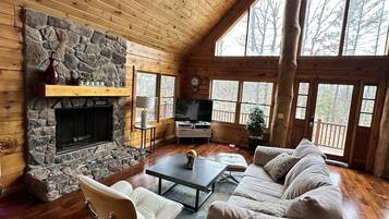 Smart TV, fireplace, video games, table football