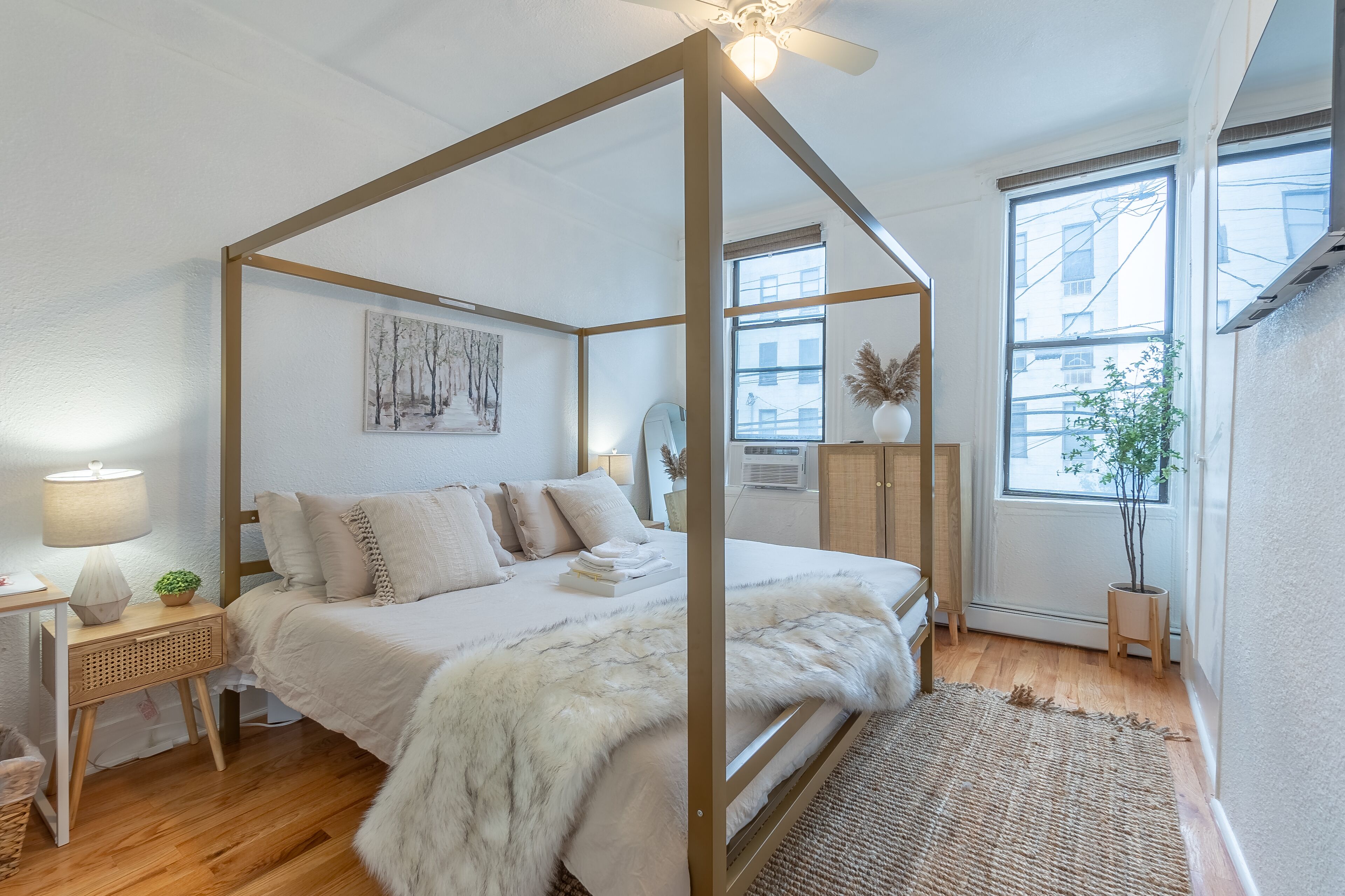 1 多间卧室、熨斗/熨衣板、WiFi、床单