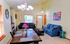 TV - Single-Level Retreat-BBQ & King Bed!! Tesla Charger & WIFI! Pet-Friendly! (Rockaway Beach)