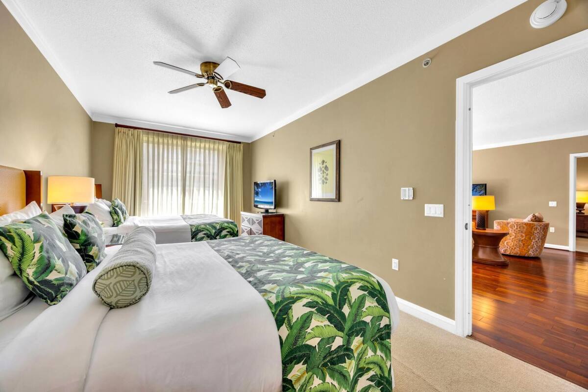 วิลล่า, 2 ห้องนอน (Ocean View, Sleeps 8 (HKK-445)) | 2 ห้องนอน, เตารีด/โต๊ะรีดผ้า, ผ้าปูที่นอน