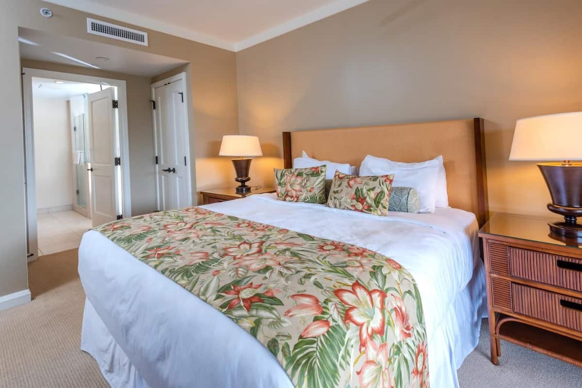 2 habitaciones, tabla de planchar con plancha y ropa de cama