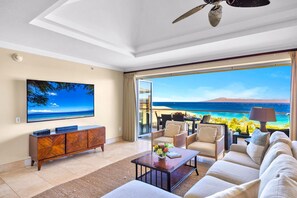 Condo (3 Bedrooms HKK-1029) | Living room | TV - Honua Kai Konea Resort by KBM (Kaanapali)