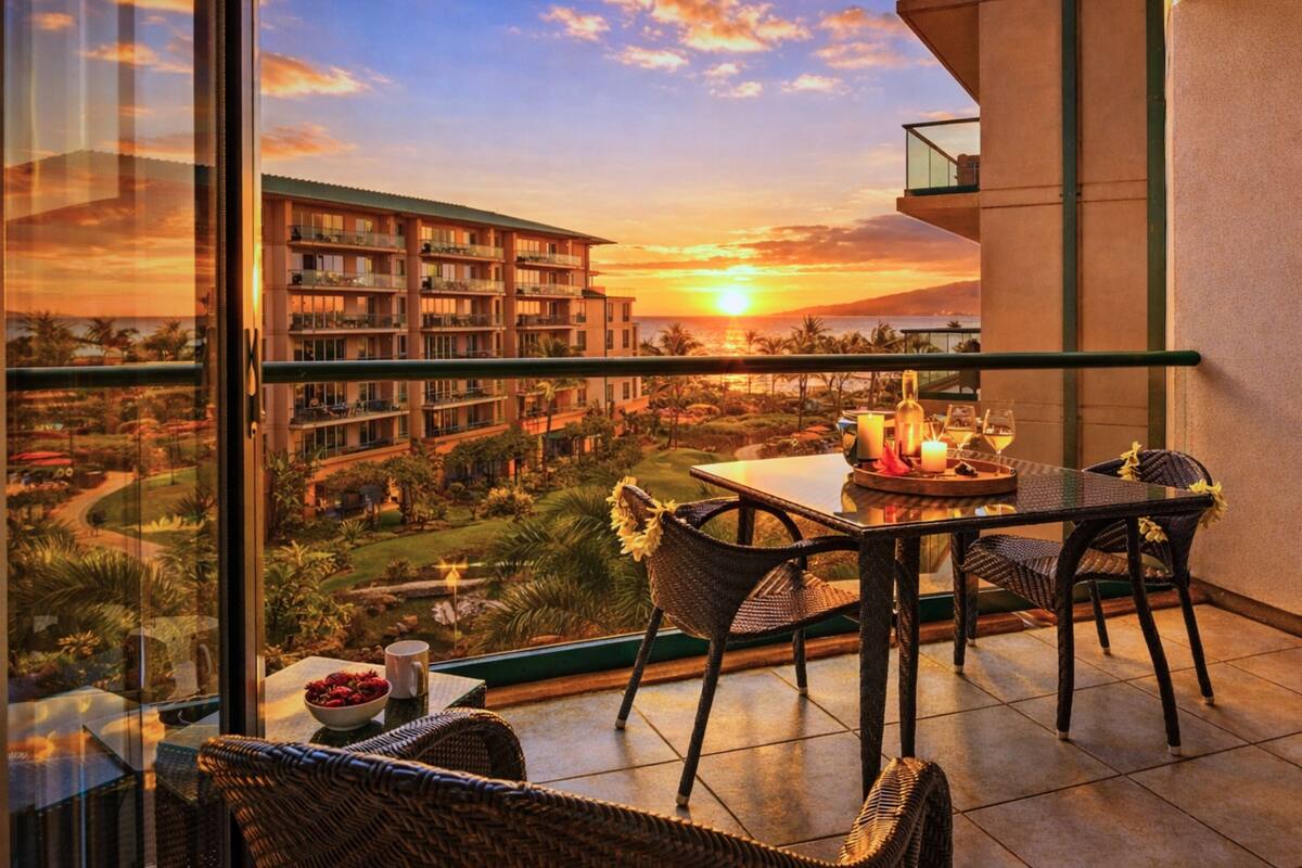 วิลล่า, เคร  ื่องปรับอากาศ, วิวทะเล (Studio, Ocean View, Sleeps 4(HKK-537)) | ระเบียง