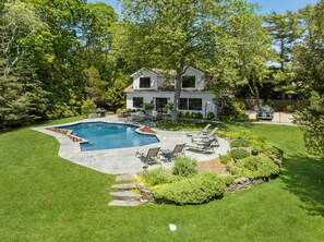 Piscina externa, piscina aquecida