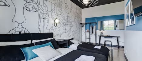 1 chambre, bureau, fer et planche Ă repasser, Wi-Fi