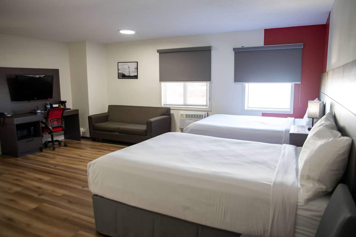 Studio suite, 2 queensize bedden, niet-roken (Efficiency) | Geluiddichte muren, een strijkplank/strijkijzer, gratis wifi, beddengoed