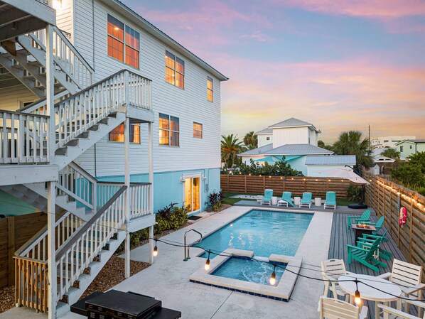 A heated pool