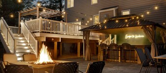 Walk to Top-Rated Restaurants & Trails! 7BR w/HotTub Gazebo & Built-in FirePit!