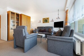 TV, DVD player, ping pong