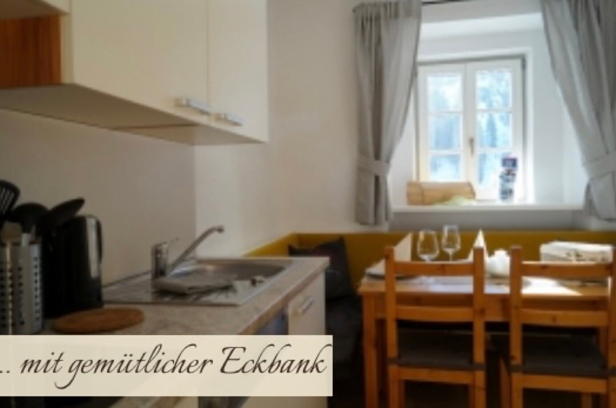 Fridge, stovetop, dishwasher, coffee/tea maker