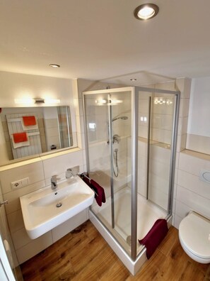 シャワー、ヘアドライヤー、タオル