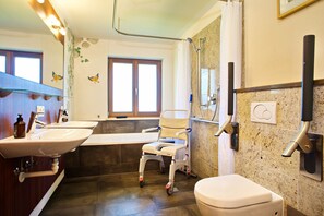 Bathtub, hair dryer