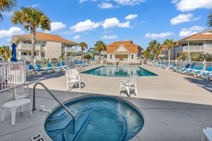 Pool - 2nd-floor condo 2 blocks from beach with outdoor pool, hot tub, balcony, BBQ, AC (North Myrtle Beach)