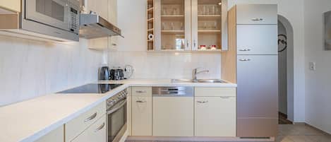 Fridge, microwave, stovetop, dishwasher