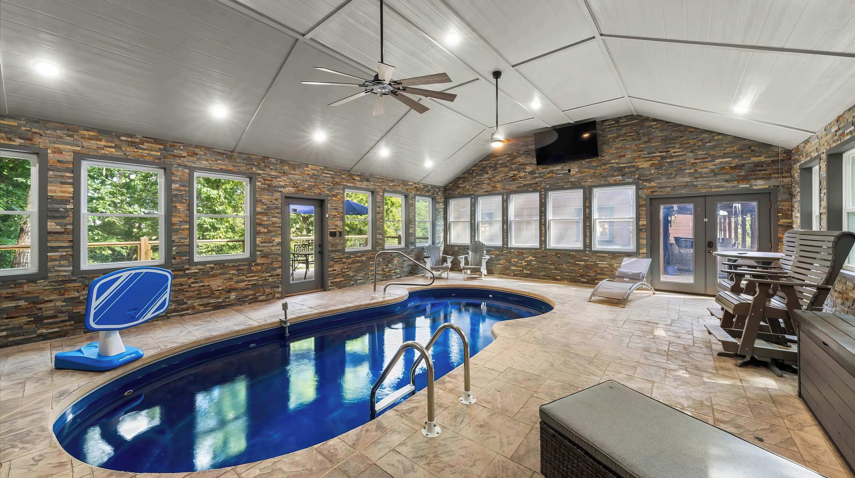 Indoor pool, a heated pool