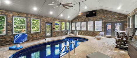 Indoor pool, a heated pool