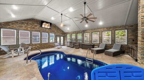 Indoor pool, a heated pool