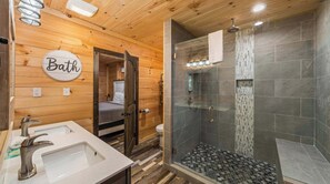 Shower, eco-friendly toiletries, hair dryer, towels