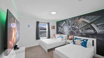 4 bedrooms, iron/ironing board, travel cot, free WiFi