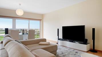 TV, DVD player, stereo