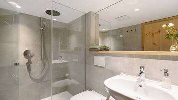 Dusche, Haartrockner, Handtücher