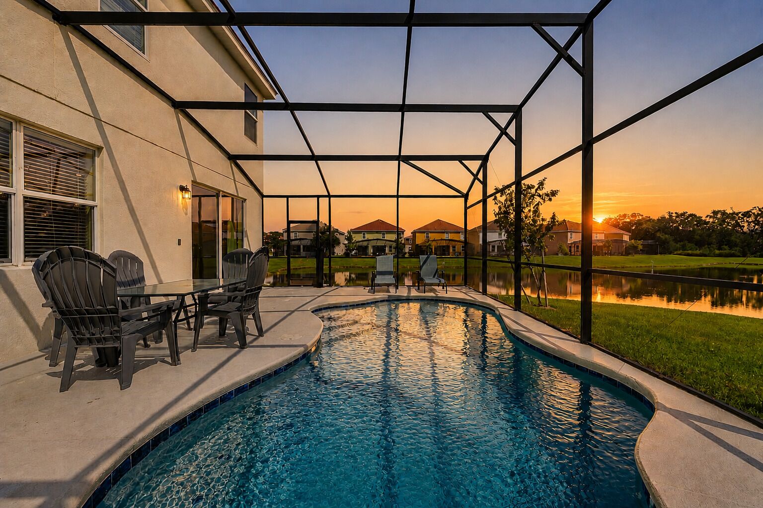 A heated pool