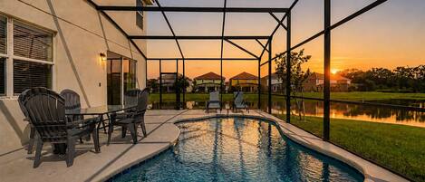 A heated pool