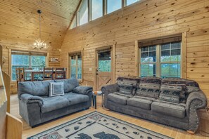 TV, fireplace, video games