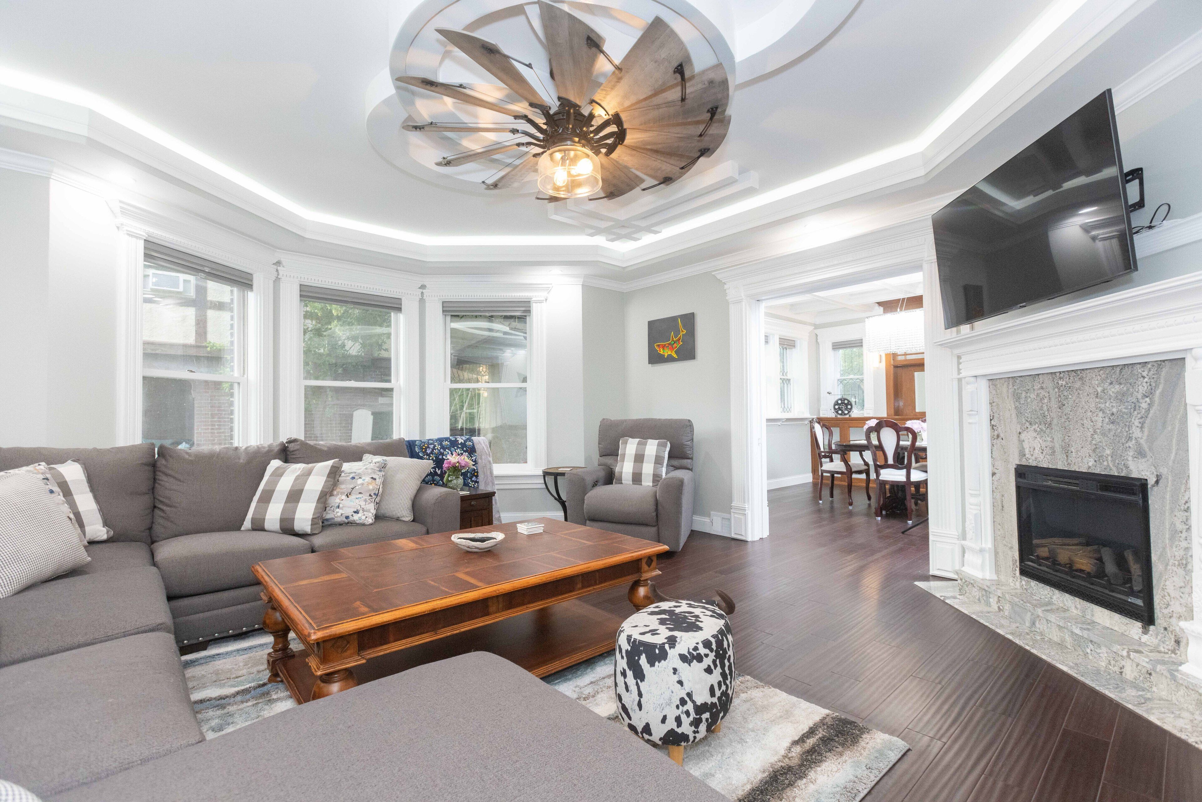 Stunning 4 BDR Lake Geneva Estate Across from Beach, One Block to Downtown!