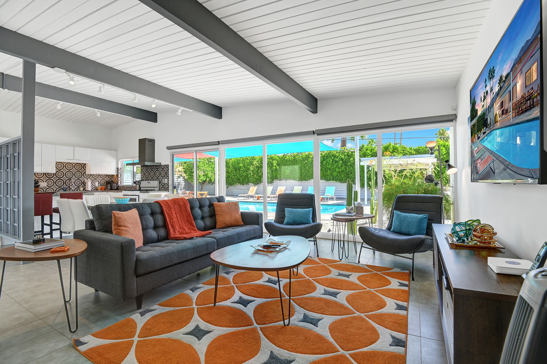 Make a splash at our charming retro, pet-friendly home with private pool and BBQ