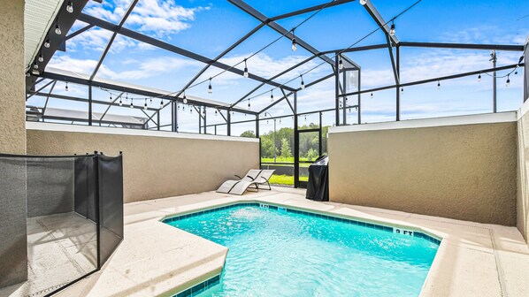 A heated pool