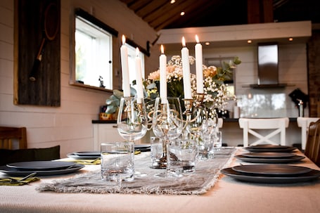 Premium Cabin | Living area | 55-inch LED TV with digital channels, streaming services