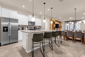 Microwave, dishwasher, high chair