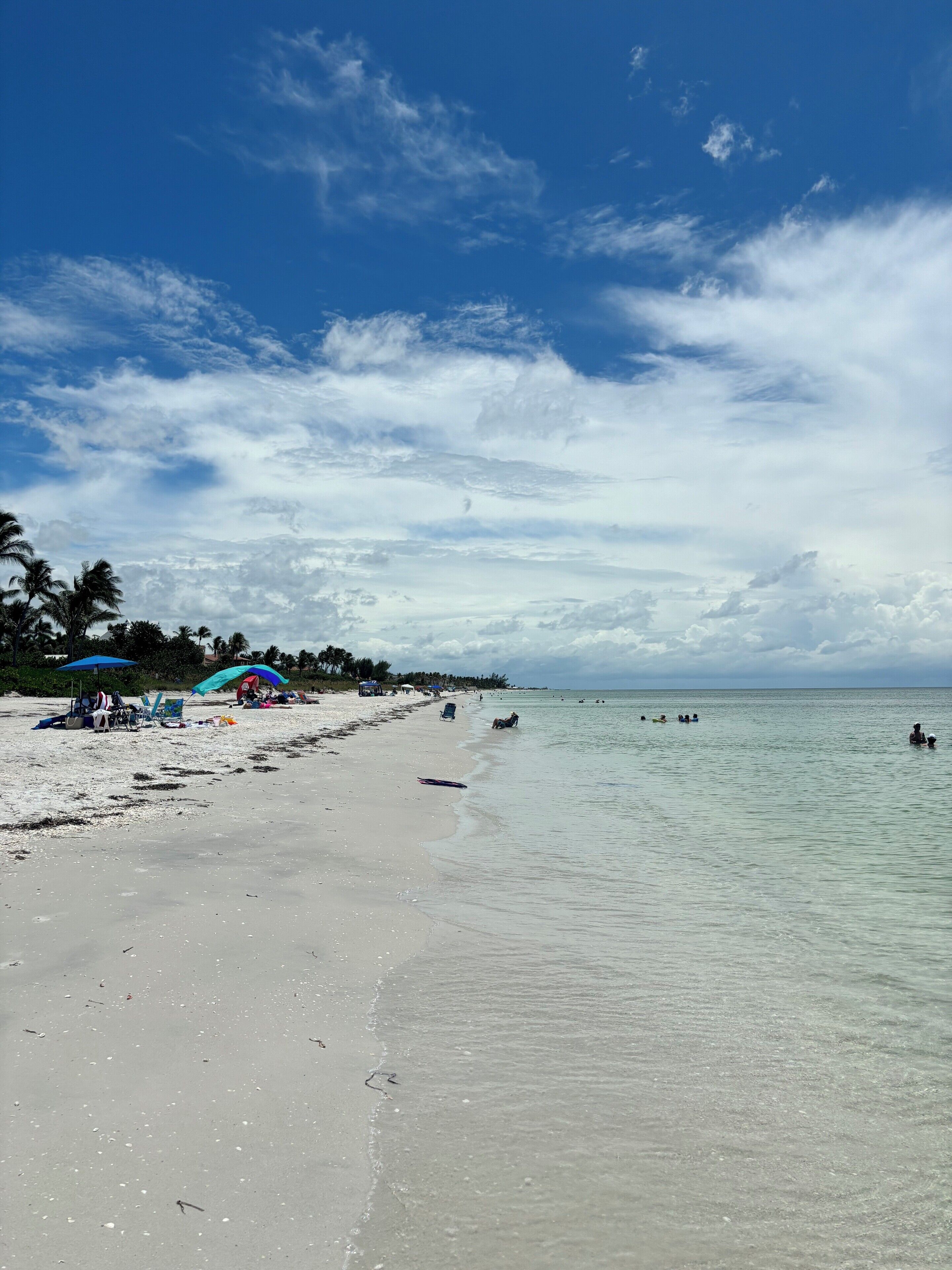Chaises longues, serviettes de plage