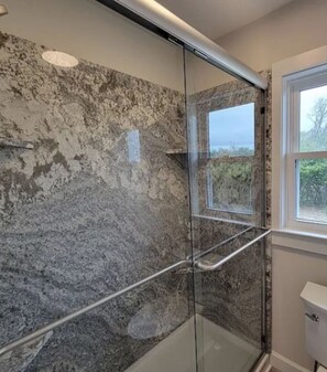 Shower, hair dryer, towels, soap - Remodeled Cottage on Rehoboth Bay with 3 acres.  Only 8 miles from the beaches
 (Lewes)