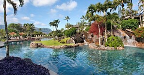 Pool - Hanalei Bay Resort-A/C, Beach, Bali Hai Views from 3 Lanai's, Washer & Dryer (Princeville)