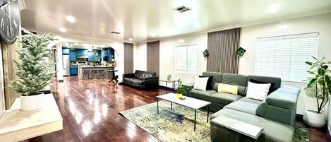 Smart TV, foosball, books, printers