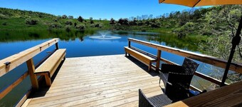 Secluded Cabin near Hocking Hills with Stocked Pond/ Hot Tub on 40 acres