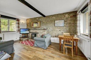 TV, fireplace, DVD player - Winsford Cottage near Wheddon Cross (Minehead)