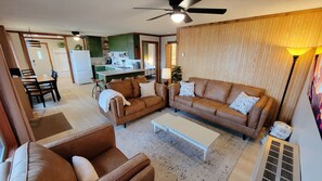 Smart TV, foosball, books