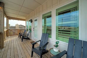 Terrace/patio - New Build! Priv Pool, Firepit, Walk to the Beach | Alright, Alright by AvantStay (Port Aransas)