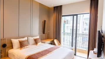 Deluxe tweepersoonskamer, balkon | Gratis wifi