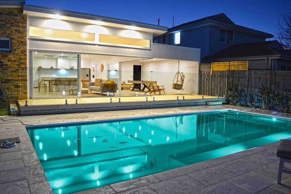 Outdoor pool, a heated pool